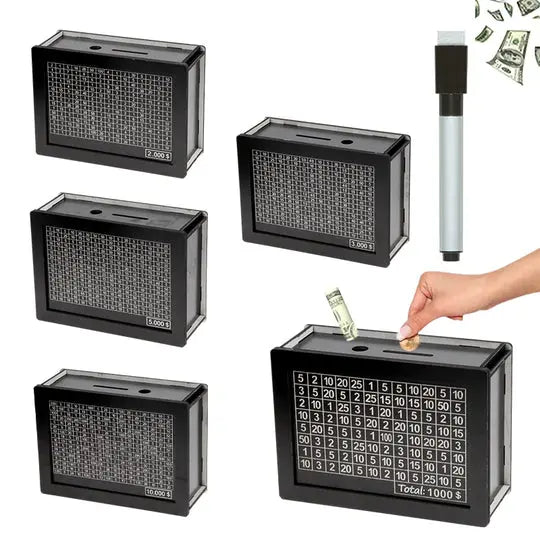 Wooden Piggy Bank for Adults with Counter velocideals-store