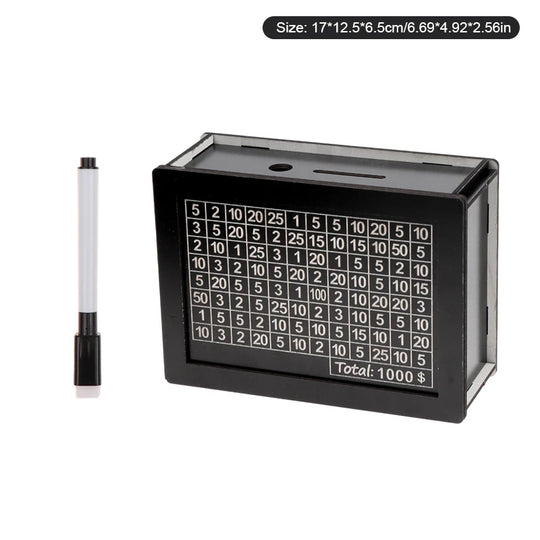 Wooden Piggy Bank for Adults with Counter