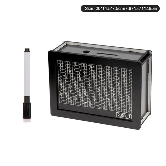 Wooden Piggy Bank for Adults with Counter