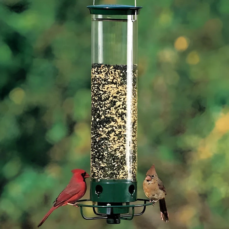Squirrel-Deterring Bird Feeder with Spinning Perch and Four Feeding Ports, 5 Lb Capacity Velocideals
